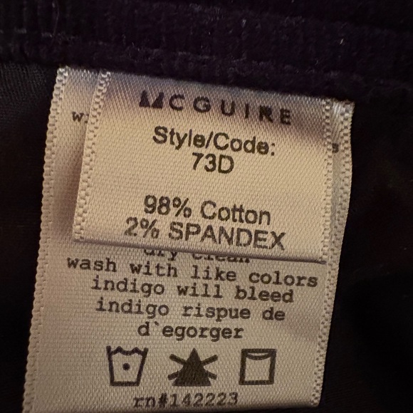 Mcguire blk corduroy jeans - Picture 6 of 6